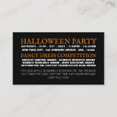 Bloedmaan, uitnodiging voor Ticket van Halloween P Informatiekaartje (Achterkant)