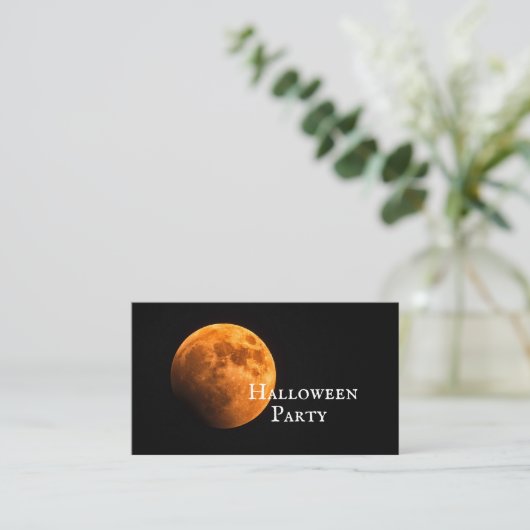 Bloedmaan, uitnodiging voor Ticket van Halloween P Informatiekaartje (Staand voorkant)