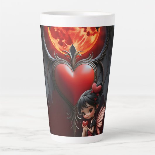 Bloedmaan Valentijnsfee Latte Mok (Voorkant)