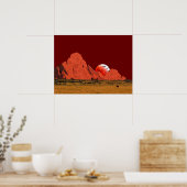 Bloedmaangroeiende digitale kunst poster (Keuken)