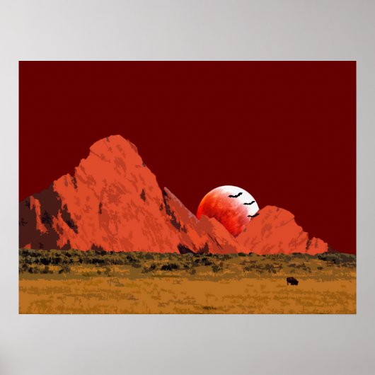 Bloedmaangroeiende digitale kunst poster (Voorkant)