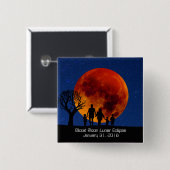 Bloedmaanklip 2018 vierkante button 5,1 cm (Voorkant /achterkant)