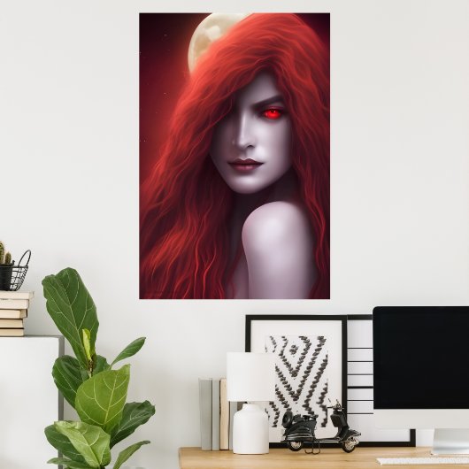 Bloedmakerij - AI Fantasy Art Print Portret (Thuiskantoor)