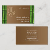 Bloedmassagetherapie vers in Bamboo Horizontaal Visitekaartje (Voorkant / Achterkant)