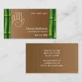 Bloedmassagetherapie vers in Bamboo Horizontaal Visitekaartje (Voorkant / Achterkant)