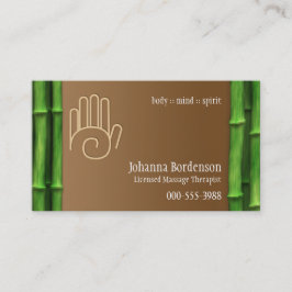 Bloedmassagetherapie vers in Bamboo Horizontaal Visitekaartje