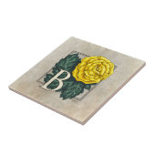 Bloedmonogram "B voor Begonia" Tegeltje (Zijkant)