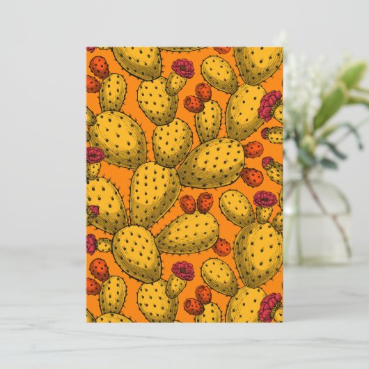 Bloedopuntia in geel (Staand voorkant)