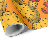 Bloedopuntia in geel cadeaupapier (Rol Hoek)