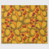 Bloedopuntia in geel cadeaupapier (Vlak)