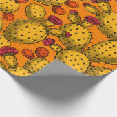 Bloedopuntia in geel cadeaupapier (Hoek)