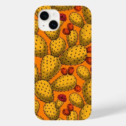 Bloedopuntia in geel Case-Mate iPhone case (Achterkant)