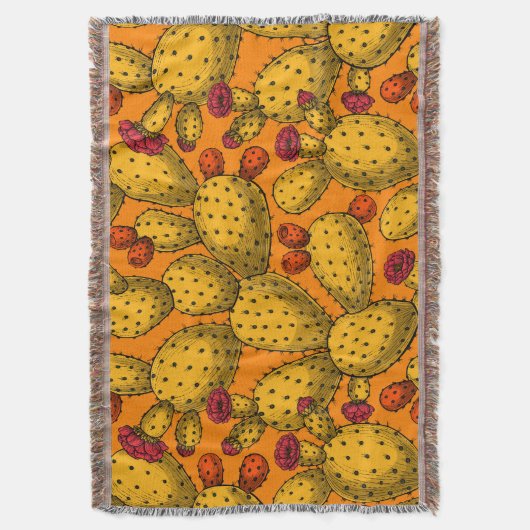 Bloedopuntia in geel deken (Voorkant Verticaal)