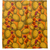 Bloedopuntia in geel douchegordijn (Voorkant)