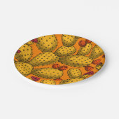 Bloedopuntia in geel papieren bordje (Gekanteld)