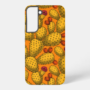 Bloedopuntia in geel samsung galaxy hoesje