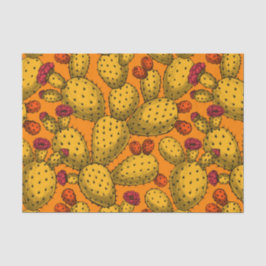 Bloedopuntia in geel tissuepapier