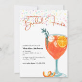 Bloedoranje Cocktail Mexicaanse Bruidsfeest Kaart (Voorkant)