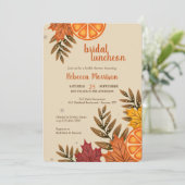 Bloedoranjes en herfstbladeren kaart (Staand voorkant)