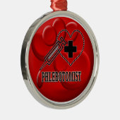 BLOEDORNATIEFLEBOTOMIST - VENIPUNCTURIST METALEN ORNAMENT (Rechts)