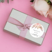 Bloedpapegaai roos goudbloem ronde sticker