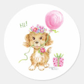 Bloedpapuppy Dog Birthday Stickers (Voorkant)