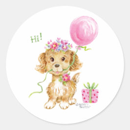 Bloedpapuppy Dog Birthday Stickers