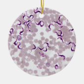 Bloedparasiet Trypanosoma Keramisch Ornament (Voorkant)