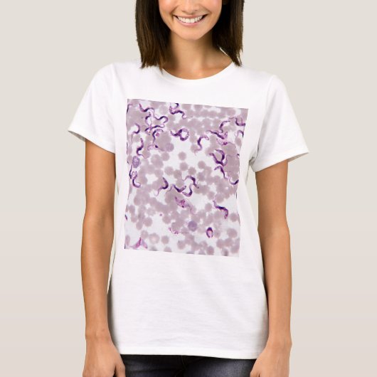 Bloedparasiet Trypanosoma T-shirt (Voorkant)
