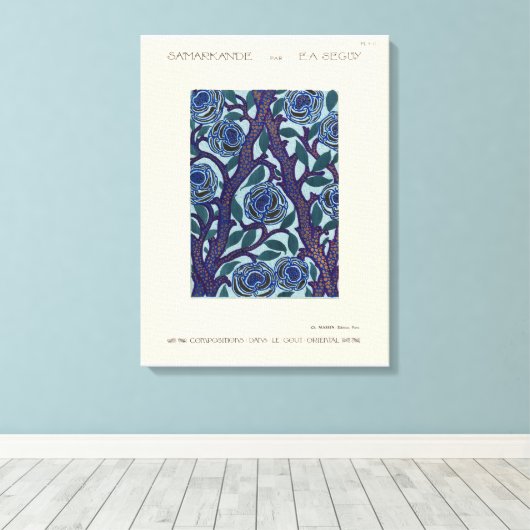 Bloedpatroon Art Deco stencil Canvas Afdruk (Insitu (Houten vloer))