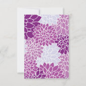 Bloedpatroon, Paarse Dahlia, bruiloft RSVP Kaartje (Achterkant)