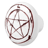 bloedpentagramdeurknop keramische knop (Rechts)