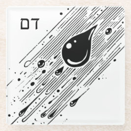 Bloedpest voor Seder Glazen Onderzetter