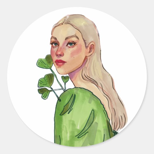 Bloedpijn Ronde Sticker (Voorkant)