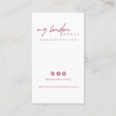 BLOEDPINK WATERVERF STAR CIRCLE DANK U VISITEKAARTJE (Achterkant)