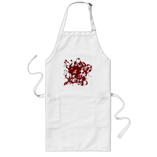 Bloedplaatje Apron Lang Schort (Voorkant)