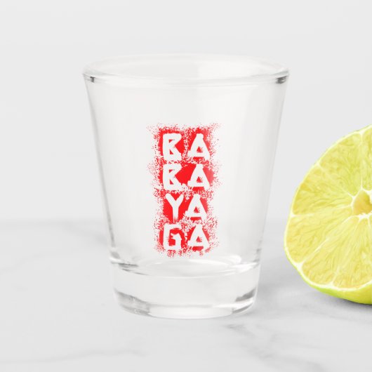 Bloedplaatje Baba Yaga Shot Glas (Voorkant)