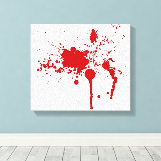 Bloedplaatje Bloedwondbloedingen Halloween Canvas Afdruk (Insitu (Houten vloer))