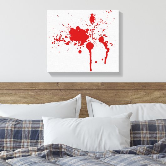 Bloedplaatje Bloedwondbloedingen Halloween Canvas Afdruk (Insitu (Slaapkamer))