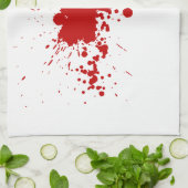 Bloedplaatje Bloedwondbloedingen Halloween Theedoek (Gevouwen)