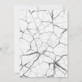 Bloedplaatje en gekraakte marmer Halloween Invite Kaart (Achterkant)