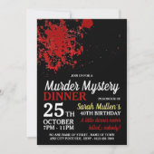 Bloedplaatje, moordmysterie, avondeten kaart (Voorkant)