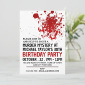 Bloedplaatje, moordmysterie Birthday Party Kaart (Staand voorkant)