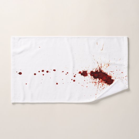 Bloedplaatje op de muur bad handdoek (Handdoek)