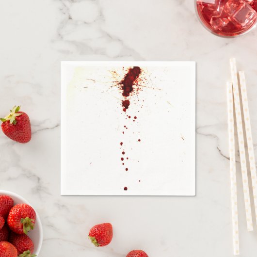 Bloedplaatje op de muur servetten (Insitu)