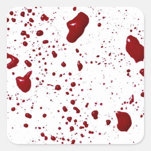 Bloedplaatje Vierkante Sticker (Voorkant)