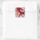 Bloedplaatje Vierkante Sticker (Tas)