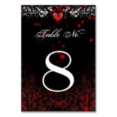 Bloedplaatje zwart-wit Halloween Tabel nr. Kaart (Achterkant)