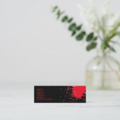 Bloedplaatprofielkaart Mini Visitekaartje (Staand voorkant)