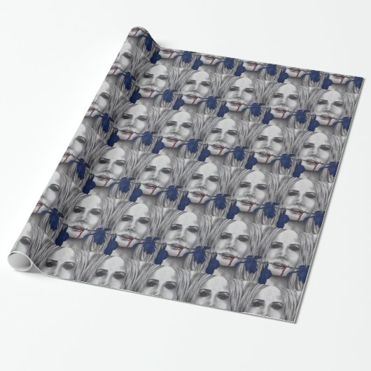Bloedproducten Rozen Vampire Art Wrappapier Cadeaupapier (Uitgerold)